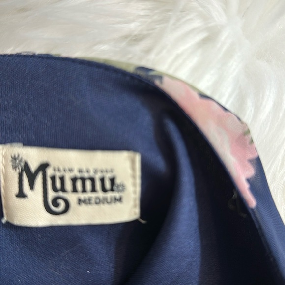 Show Me Your MuMu Kylie Navy Floral Lace-Up Mini Dress - Picture 4 of 6